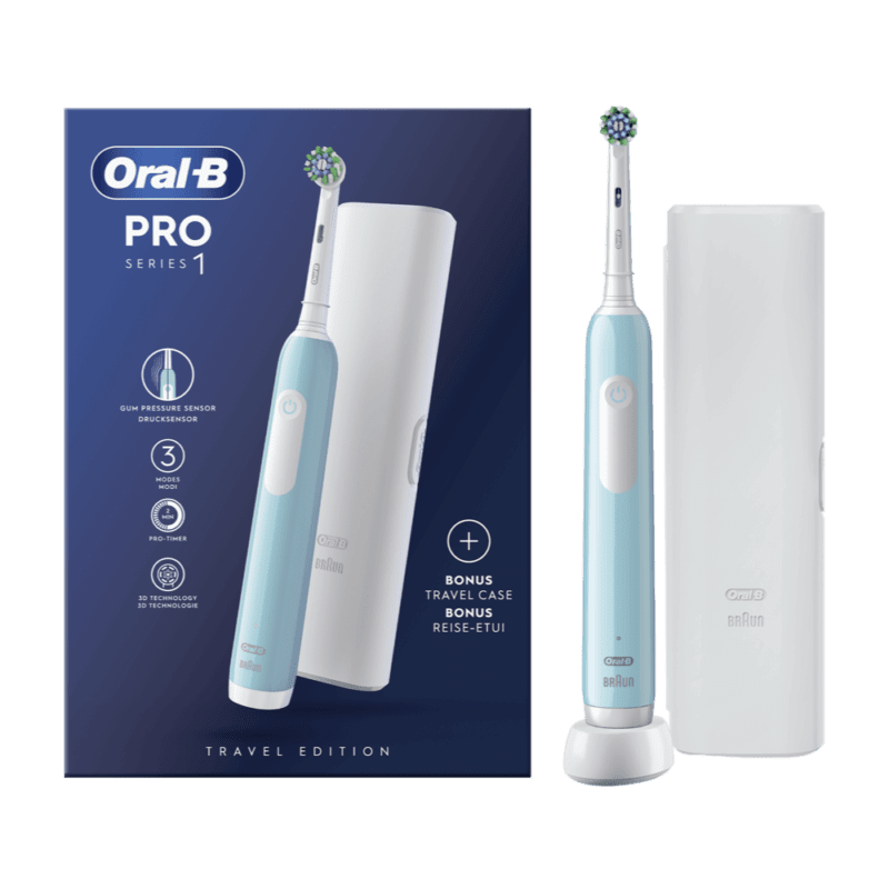 Oral-B PRO1 Elektriline Hambahari BLUE (3 Režiimi) + Reisikarp - Hammas32